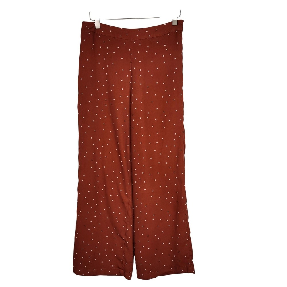 CAMILLA PIHL Pants Womens Medium‎ Terracotta Polka Dot Fancy Trousers Wide Leg